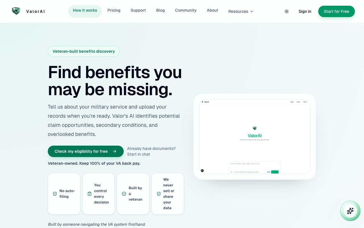 Valor AI project preview